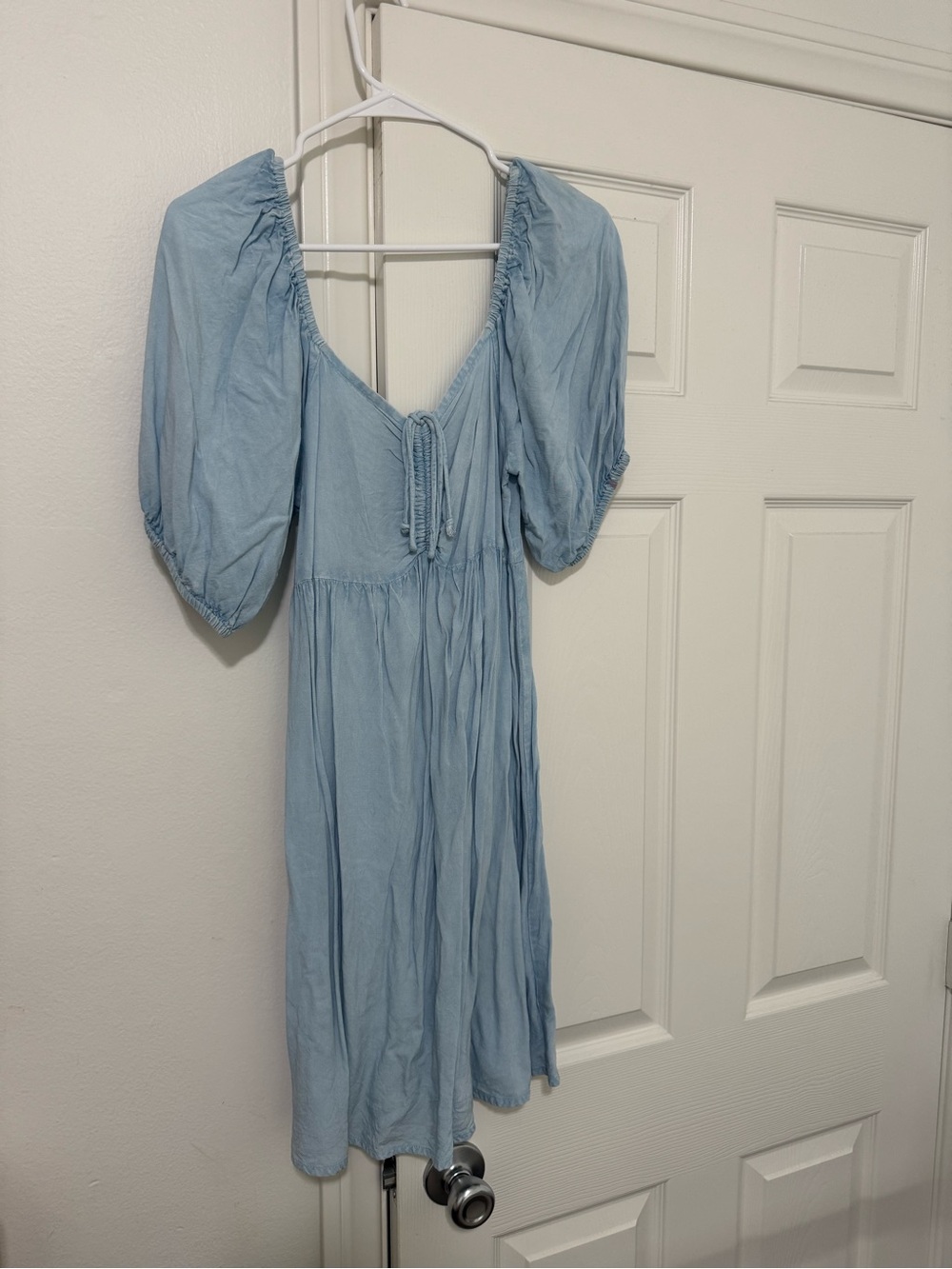 Women’s chambray light denim dress